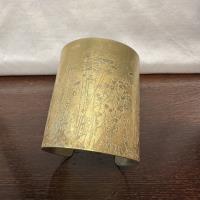 Croquet Border Brass Cuff, Wearable Art